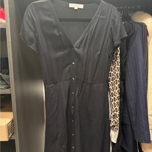 black button down dress